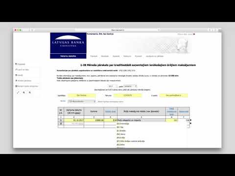 1. Mēneša pārskats par kredītiestādē saņemtajiem ienākošajiem ārējiem maksājumiem (1-IB) 